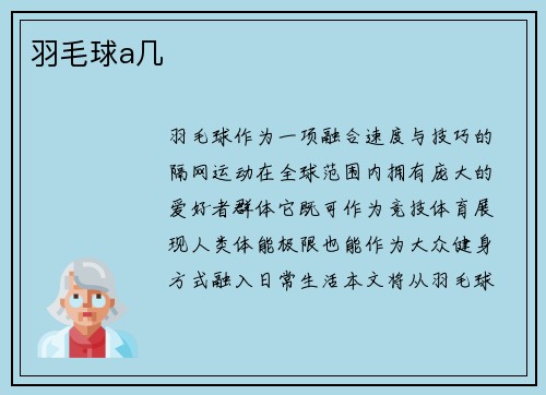 羽毛球a几